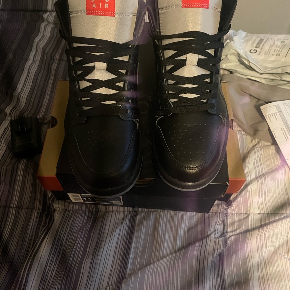 Jordan Black and Red Men's Sneakers - Picture 3 of 5